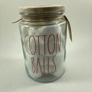 NWT Rae Dunn cotton ball glass rainbow holder